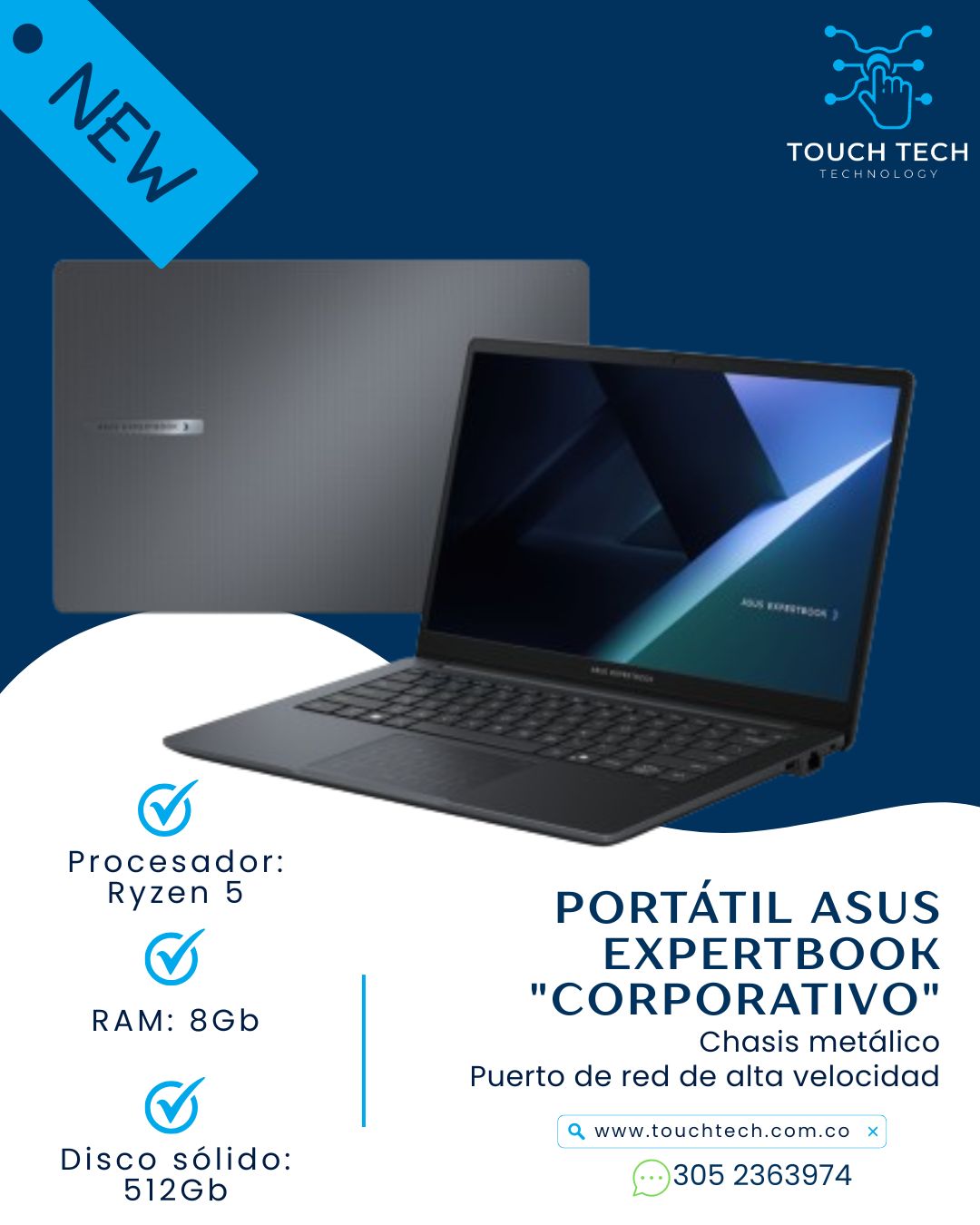 Portátil Asus Expertbook Corporativo - Vista alternativa